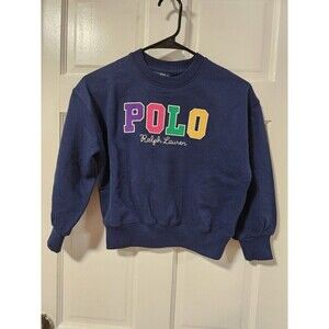 Polo Ralph Lauren Girl Corduroy-Logo Fleece Sweatshirt Size Small